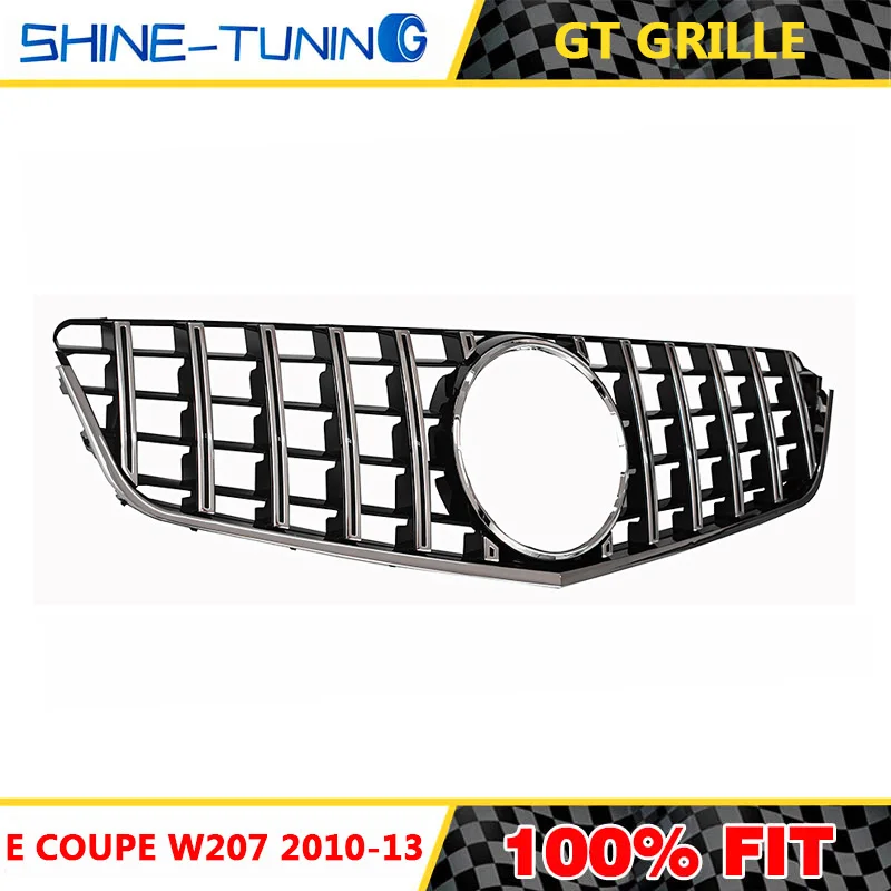Передняя решетка для mercedes E Class w207 GT R grill prefacelift coupe c207 2010 2013 E200 E260 E300|Гоночные