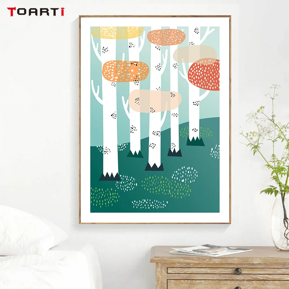 Tree Forest canvas painting  (4)