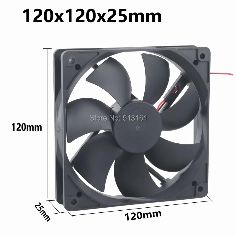 

10pcs/lot Gdstime Cooler 120MM 24V DC Cooling Fan 120x120x25mm 12025 12CM 2Pin for PC Computer CPU Case