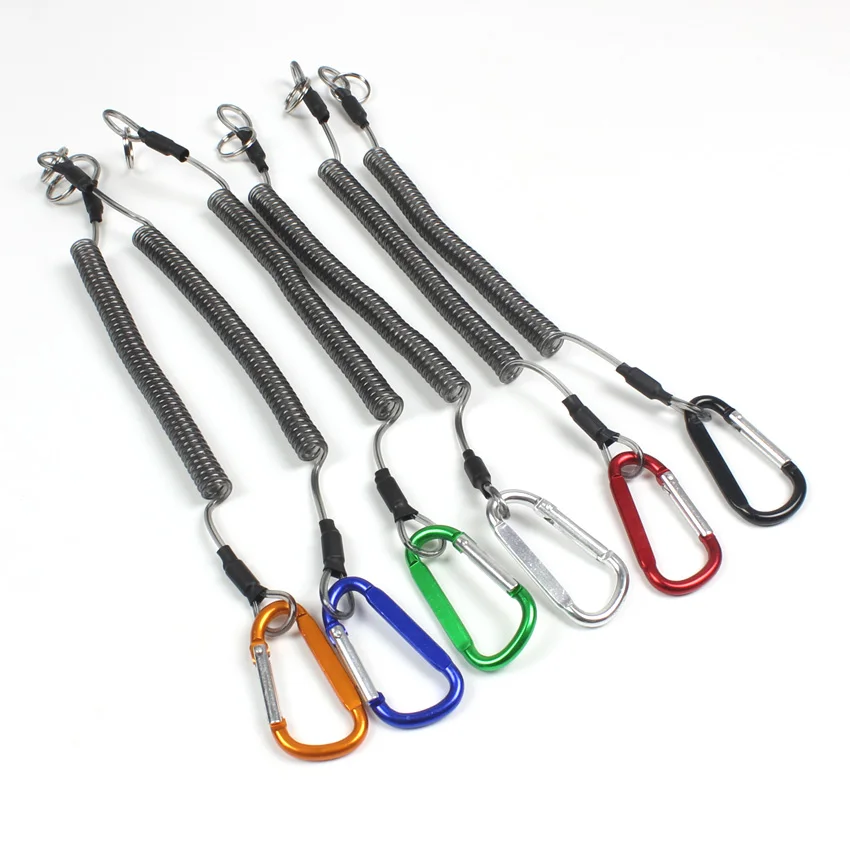 Corda de Segurança de Pesca Acessórios de Pesca Fio de Aço Lote Retenção Embutido Corda 6 Pçs - 1 Cheap Corda de pesca