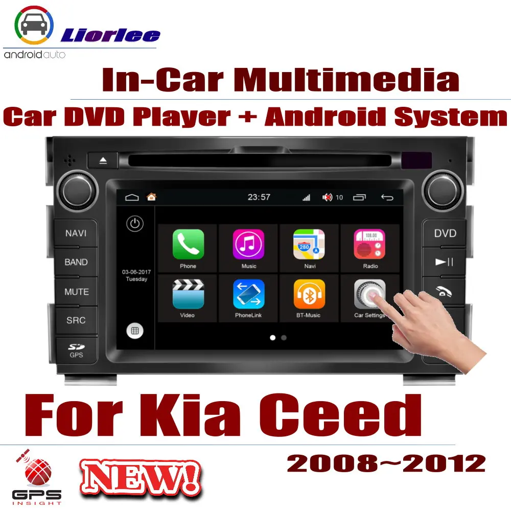 Автомобильная Android система Android 8 ядерный процессор A53 ips lcd экран для Kia Ceed(ED) 2008~ 2012 радио dvd-плеер gps Navi