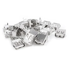 20 Pcs USB Female Type A 4-Pin DIP Right Angle Plug Jack Connector