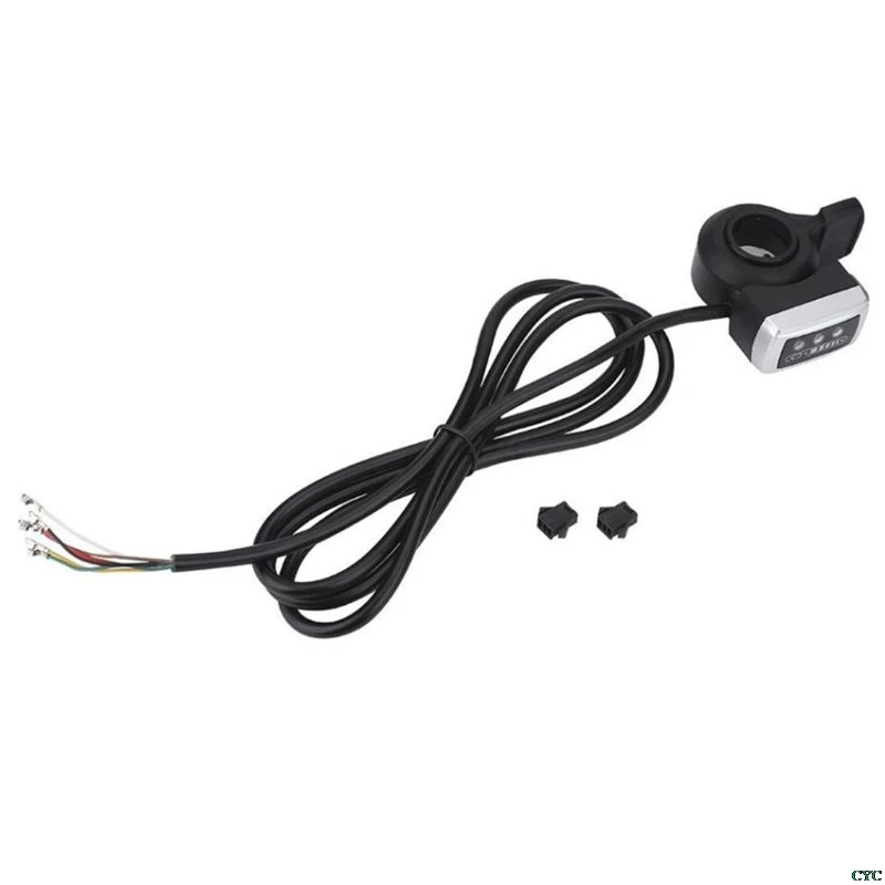 Discount 36/48V Motorcycle E-Bike Bicycle E-Scooter Throttle Finger Two-Way Thumb With Battery Power And Switch ON-OFF Thumb Turn Handle 13