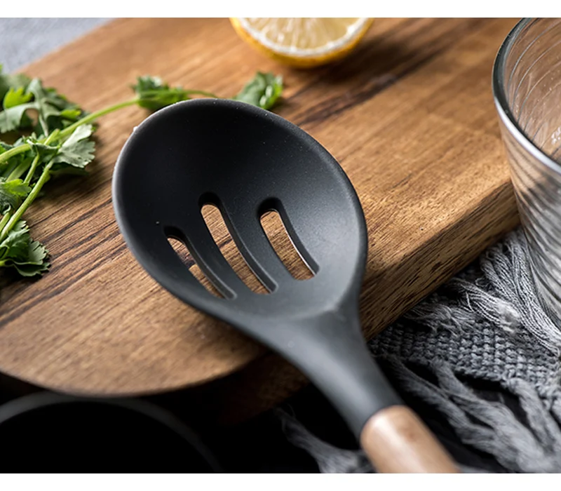 Silicone Cooking Utensils Set Silicone Spatula Scraper Kitchen Turner Soup Spoon Ladle Slotted Spoon Turner Baking Cooking Tools (9)