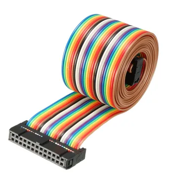 

Uxcell 1pcs 26 Pins 43cm 48cm 118cm 128cm Long 2.54mm Pitch Rainbow Color Flexible Flat Ribbon Jumper Cable Internal Wiring