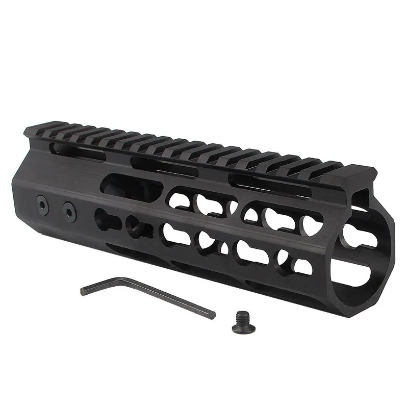 التكتيكية الصيد الادسنس 7 9 10 12 13.5 بوصة M4 AR 15 AR15 شحن تعويم Handguard Keymod بندقية نطاق جبل picatinny السكك الحديدية HT1-0019