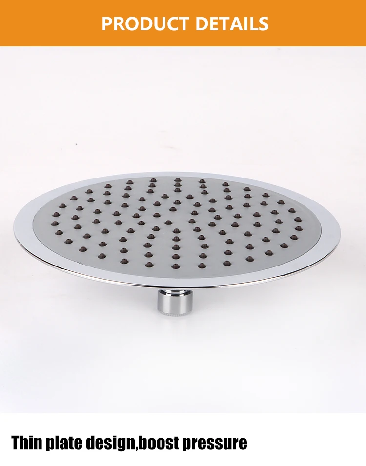 ZhangJi 20 см круглая насадка для душа из силикагеля с отверстием для ванной комнаты светильник ABS верхний душ водосберегающий верхний распылитель