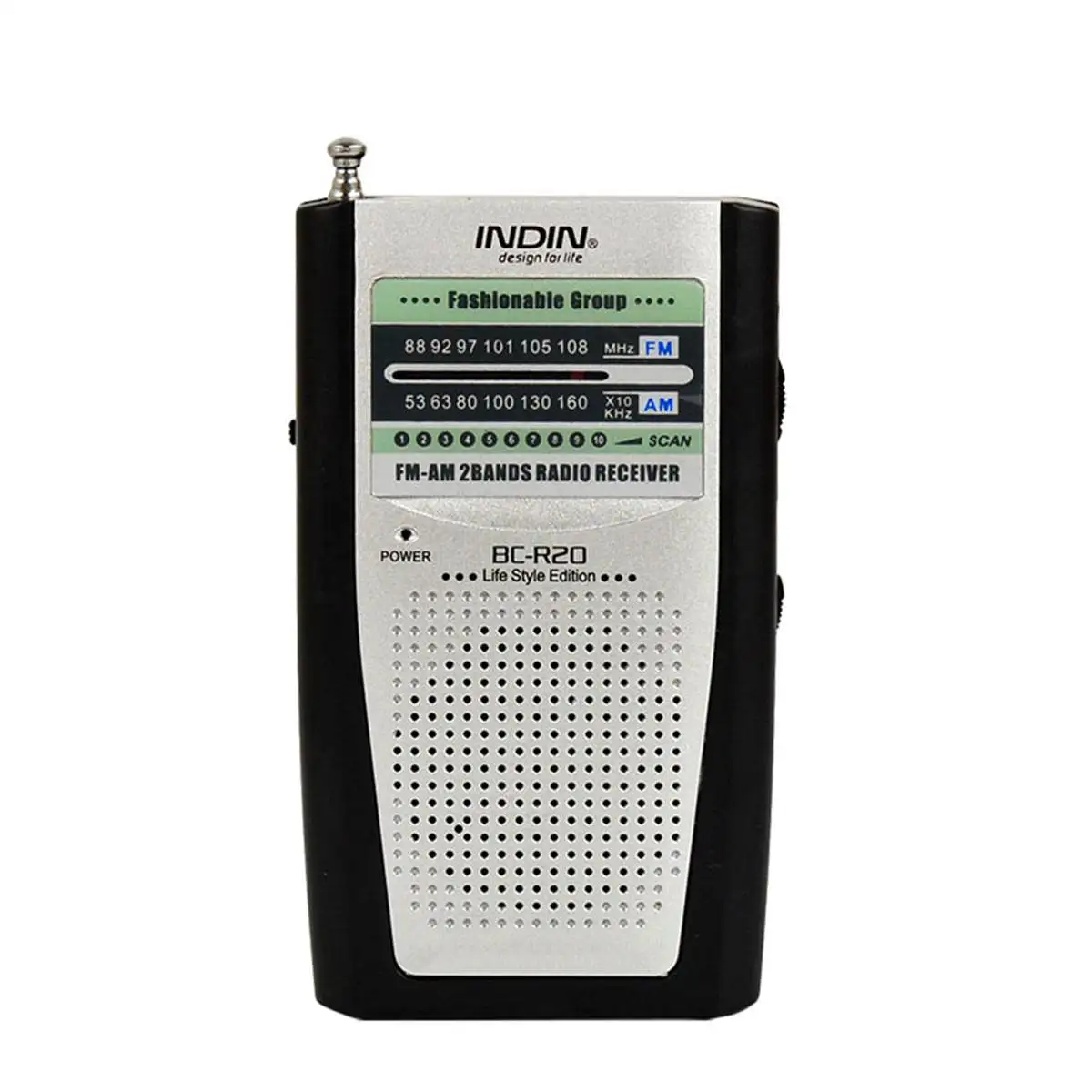 

Dual Band Portable Radio AM/FM Telescopic Antenna Mini Channel Receiver Speaker Radio for Elderly Low Power Consumption