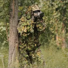 Охота птичий Прочный Открытый Лесной Снайпер Ghillie костюм комплект плащ военный 3D лист камуфляж одежда для джунглей
