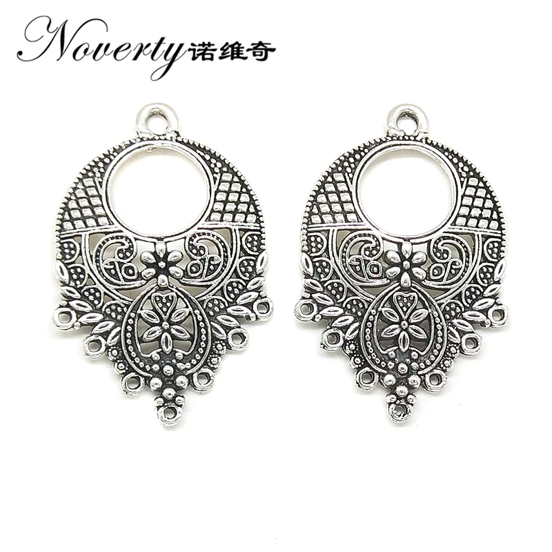 

2019 New 43*29mm 4pieces/bag Retro Zinc Alloy Crescent-shaped Connectors Linker with Groove Diy Jewelry Earring Accessories