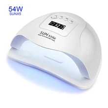 SUNX 5 Dual UV LED Nail Lamp 54/36W 36 PCS LEDs Nail Dryer SUN Light For Curing UV Gel Nail Polish With Sensor LCD Display sunx dp2 80z led display digital pressure sensor new