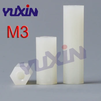 

200Pcs/100Pcs M3 Female x M3 vis tete creuse Female Hex Threaded Spacer Standoff PA66 Nylon Standoff For PCB Circuit Boards