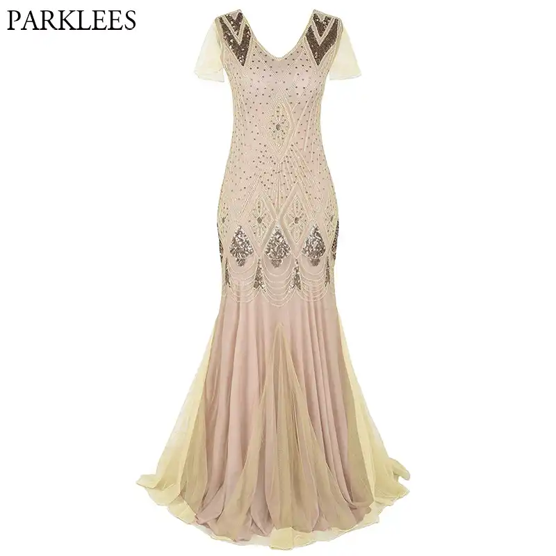 vintage inspired sequin dress