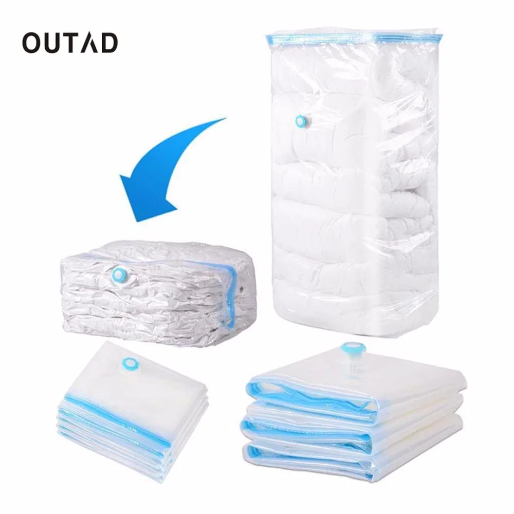 OUTAD دائم الفضاء التوقف توفير فراغ حقيبة التخزين ختم مضغوط المنظم كبير الحقيبة سلة حزمة للمفروشات الملابس