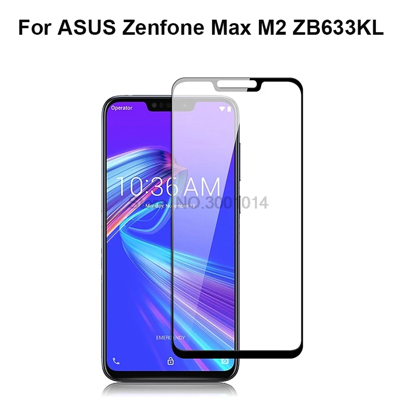Для Asus Zenfone Max M2 ZB633KL закаленное стекло для защита экрана с полным клеем 6 0|Защитные