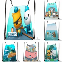 Пользовательские Octonauts Осьминог походная сумка на шнурке милый рюкзак для детей(черная спинка) 31x40 см#180531-04-74