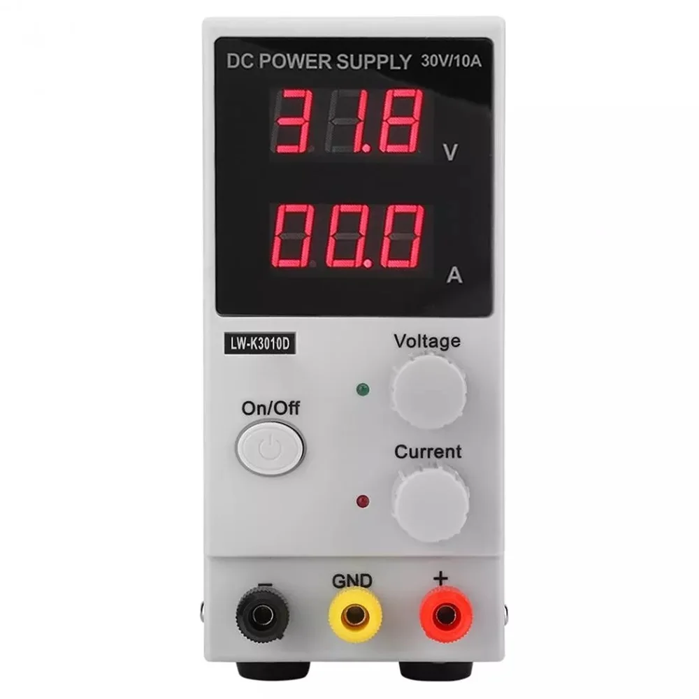 

Adjustable Power Supply Digital Voltage Regulator 30V 10A DC Lab Power Supply Led Power Controller LW-K3010D 110V/220V Plug