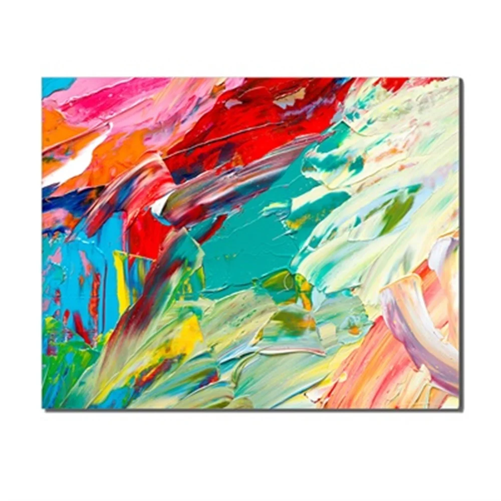 

Abstract Colorful Block Fashion Creative Background Canvas Oil Painting Poster For Kids Room Unique Gift On Wall Decor No Frame