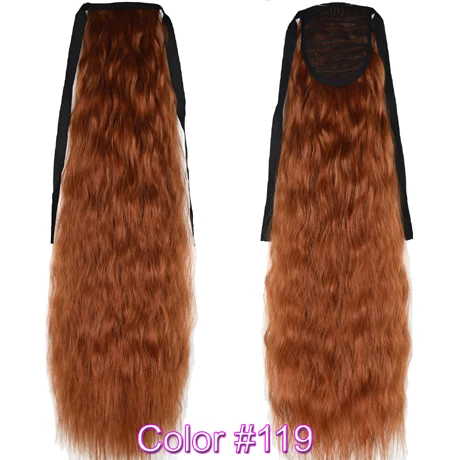 TOPREETY термостойкие синтетические волосы волокна кудрявые прямые ленты конский хвост наращивание волос 3007 - Цвет: 119
