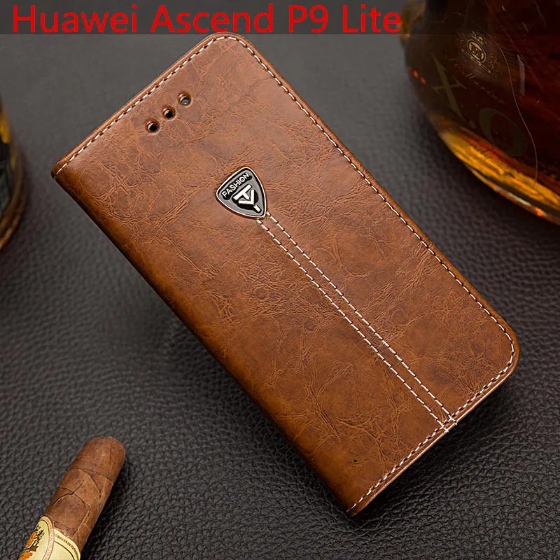 

EFFLE For Huawei P9 Lite Luxury Retro PU Leather Case For Huawei Ascend P9 Lite Flip Cover Wallet With Stand Phone Cases 4 Color