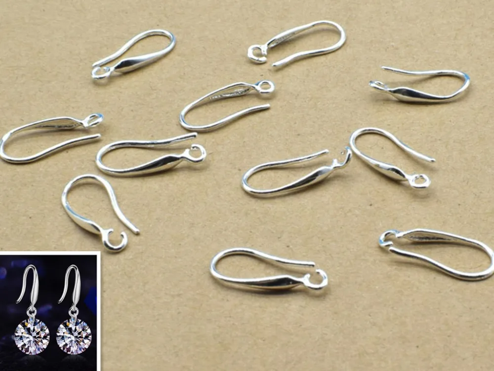 10PCS Fine Jewellery Components Genuine 925 Sterling Silver Handmade