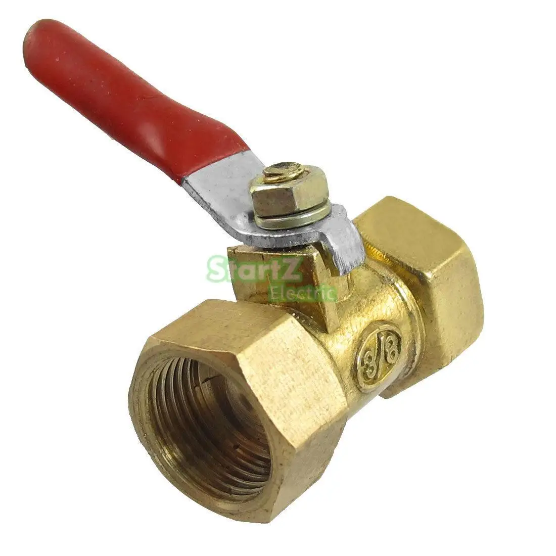 F/F 3/8" PT Female Threaded Red Lever Handle Brass Ball Valvevalve