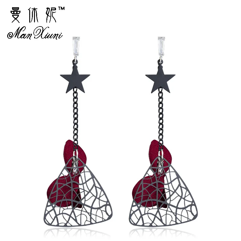 Женские винтажные серьги капельки длинные с перьями и кисточками|long earrings