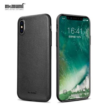 

Genuine Leather for iPhone X Ultra thin Case Hard Back Cover for iPhone X Slim Case for iPhone x Funda Capa memumi