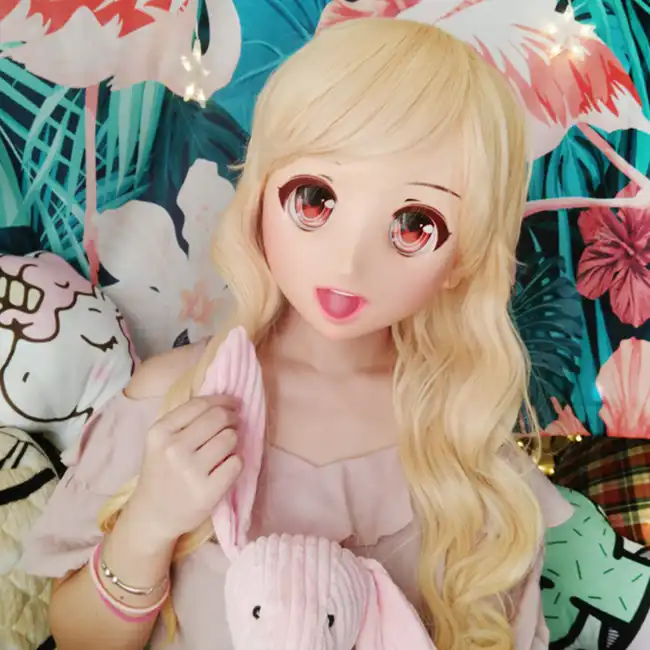 Oliva 2 Female Sweet Girl Resin Half Head Kigurumi Cartoon Mask Cosplay Japanese Anime Role Lolita Mask Crossdress Doll Mask Boys Costume Accessories Aliexpress
