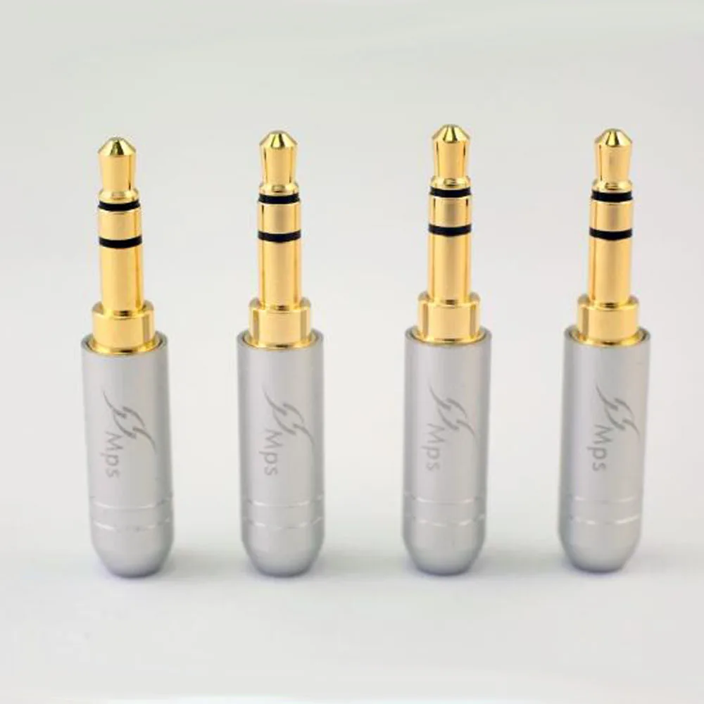 2pcs TAIWAN High quality 24K Gold Plating Pure Brass 3.5MM stereo plug | Электроника