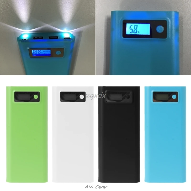 

Dual USB 8x 18650 Battery DIY Holder LCD Display Power Bank Case Box For iphone