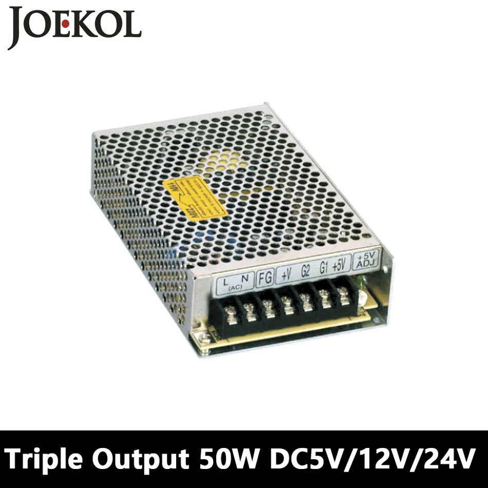 

Triple output DC power supply 50W 5V 12V 24V,smps power supply for led driver,AC110V/220V Transformer to DC 5V 12V 24V