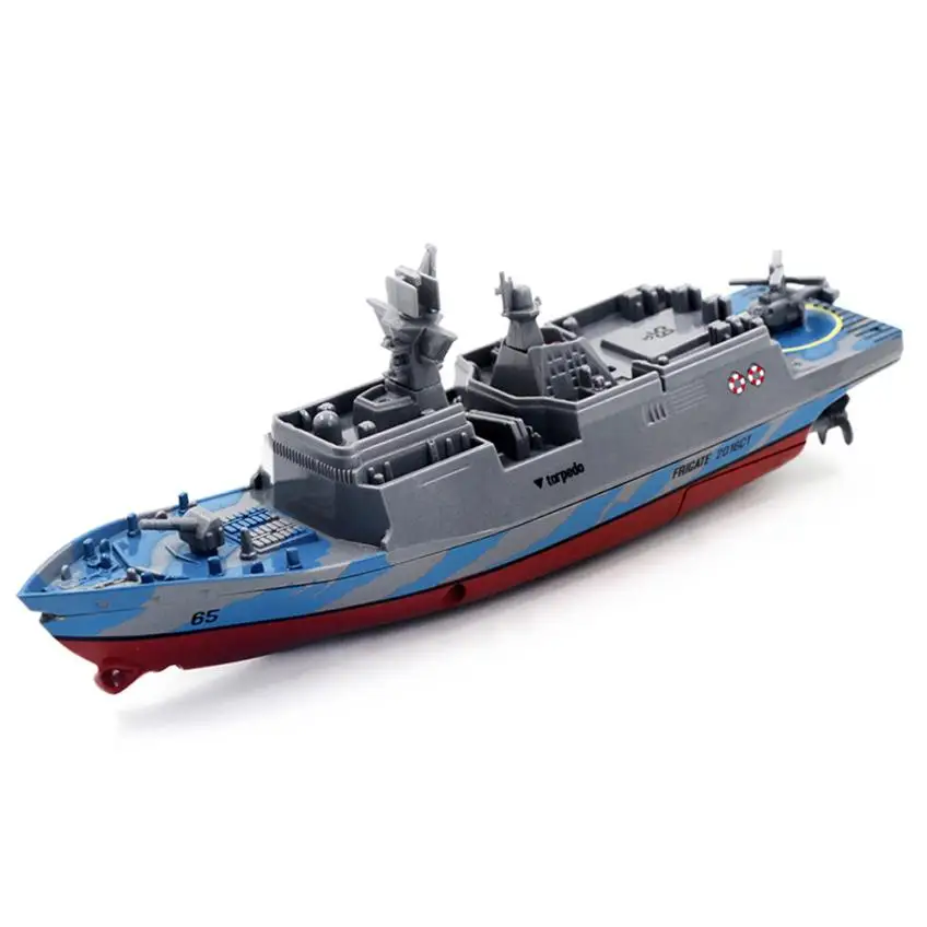 Impulls Remote Control Aircraft Carrier 2.4GHZ RC Boat Military Mini Electric Aircraft Boat Gift for Children Water Toys FSWB - Цвет: Frigate