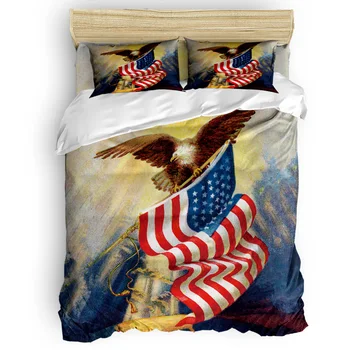 

American Revolutionary War Abraham Birthday 4 Piece Bedding Sets Quilted Duvet Set Duvet Cover Sets California King