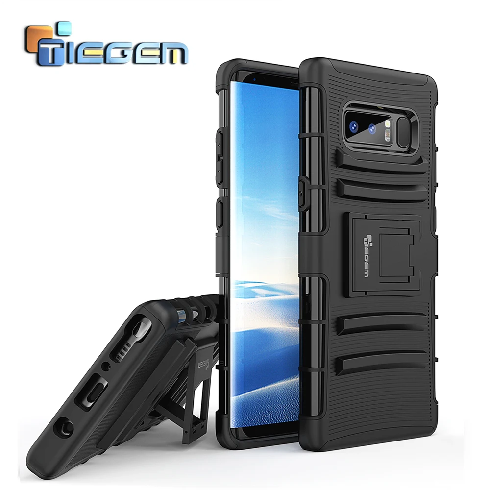 

TIEGEM Phone Case for Samsung Note 8 Kickstand Coque Soft Silicone Back Cover Shell Case For Galaxy Note 8 with Stand Holder