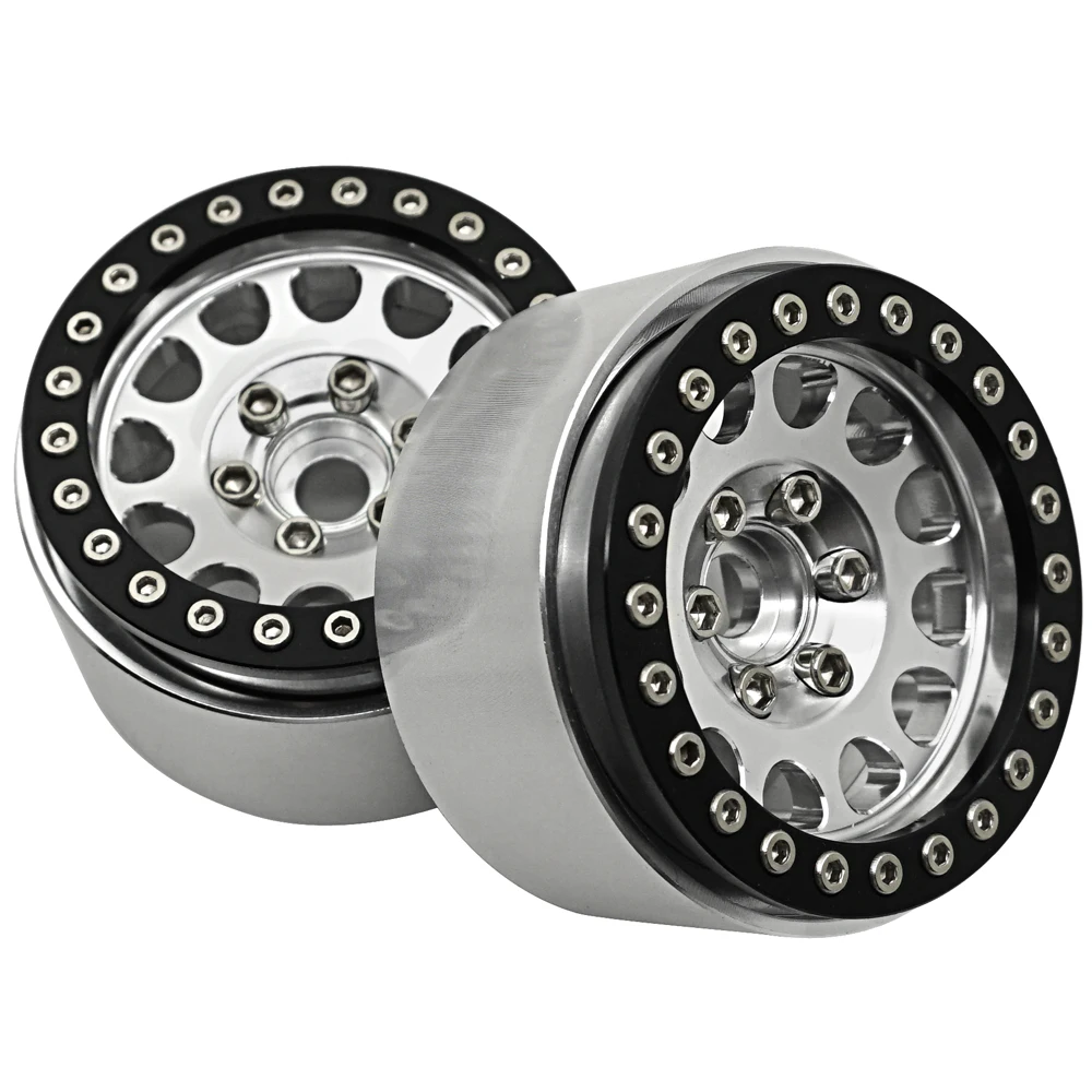 1 шт. 9 колеса Beadlock красный и черный серебристый для 1/10 RC Crawler Axial Traxxas TRX4 SCX10 II