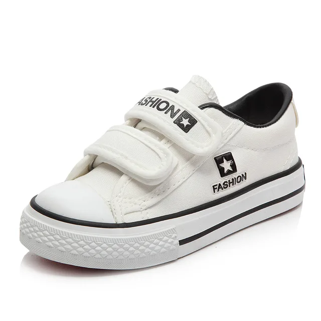 childrens white canvas shoes