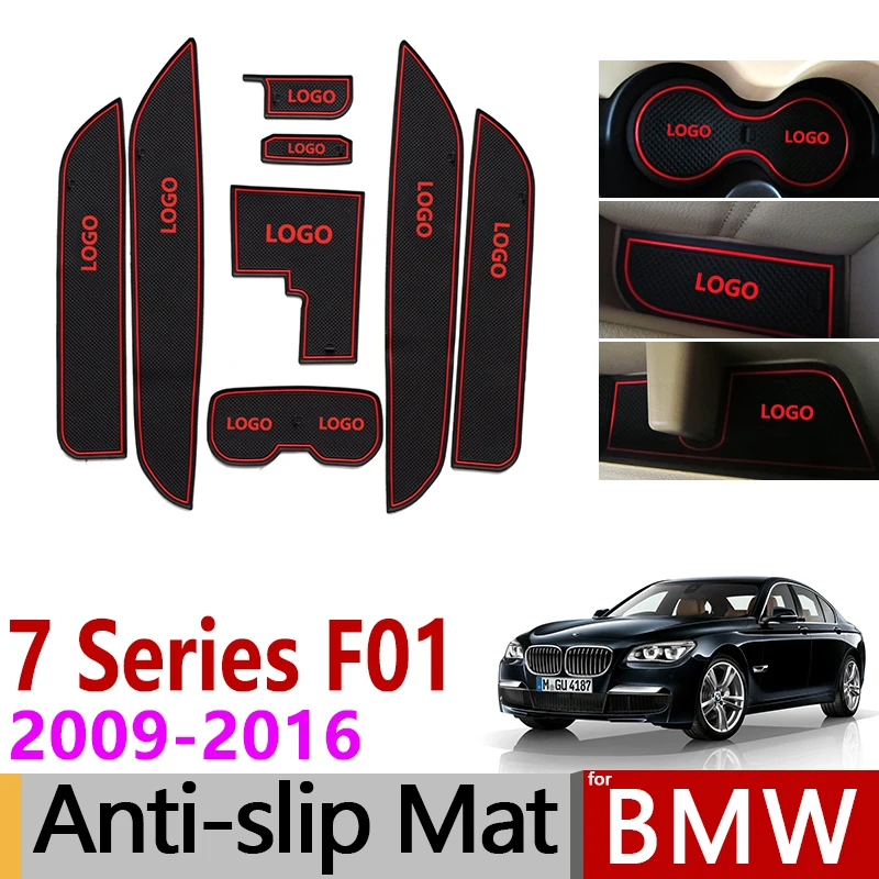 

Anti-Slip Gate Slot Mat Rubber Coaster for BMW 7 Series F01 F02 2009 - 2016 Accessories Stickers 730 740 750 730d 740d 750d 740i