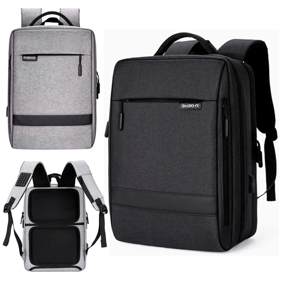 

Mens Backpack Male 15.6 Inch Laptop Business Men's Backpacks USB Charging Waterproof Bagpack Travel Notebook Office Back Packs