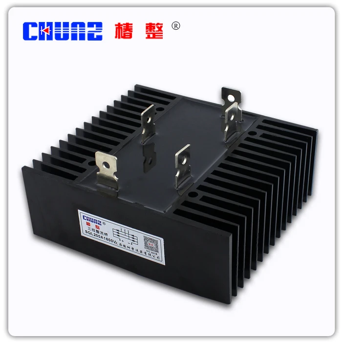 

[ZOB] RELAY SQL200A1600V three-phase bridge rectifier bridge rectifier (with high-power radiator) in - --2pcs/lot
