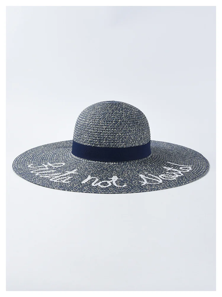 USPOP летние шляпы для женщин с вышитыми буквами соломенная шляпа от солнца Женская модная пляжная шляпа с широкими полями и блестками