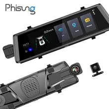 Phisung V6 car dvrs 10″ Touch Android 5.0 GPS Navigators FHD 1080P video recorder mirror dvr WIFI 3G camara para automovil