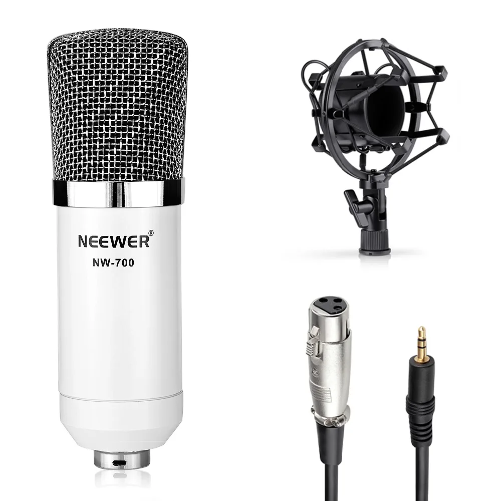 Neewer NW 700 конденсаторный микрофон комплект с USB 48 В фантомный источник питания + 35