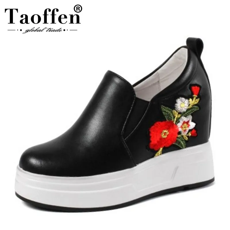 TAOFFEN/женские туфли-лодочки обувь из натуральной кожи на высоком каблуке с