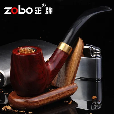 

ZORRO Wooden classic 9mm filter Tobacco pipe,men wood smoking pipe 140