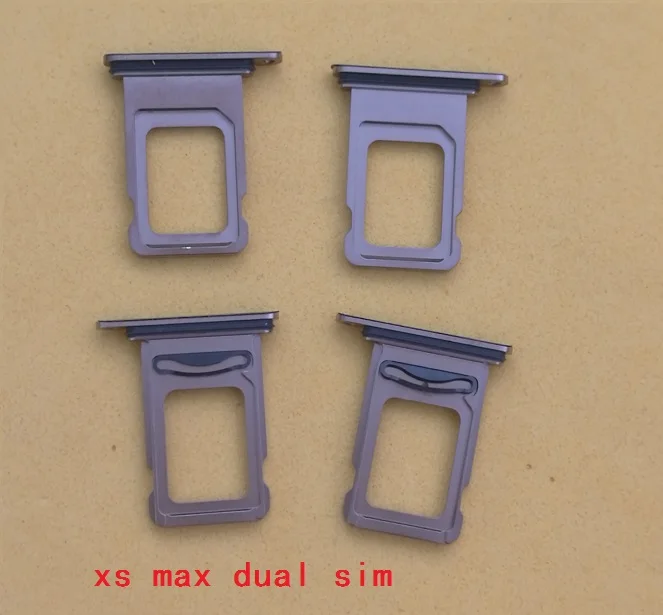

10pcs For iPhone XS Max dual SIM Card Reader Connector Socket Tray Holder Slot Module single sim tray frame Replacement Parts