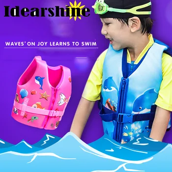 

life vest kids children zwemvest voor kids flower shark printed life jacket kayak pool beach swimming child lifesaver