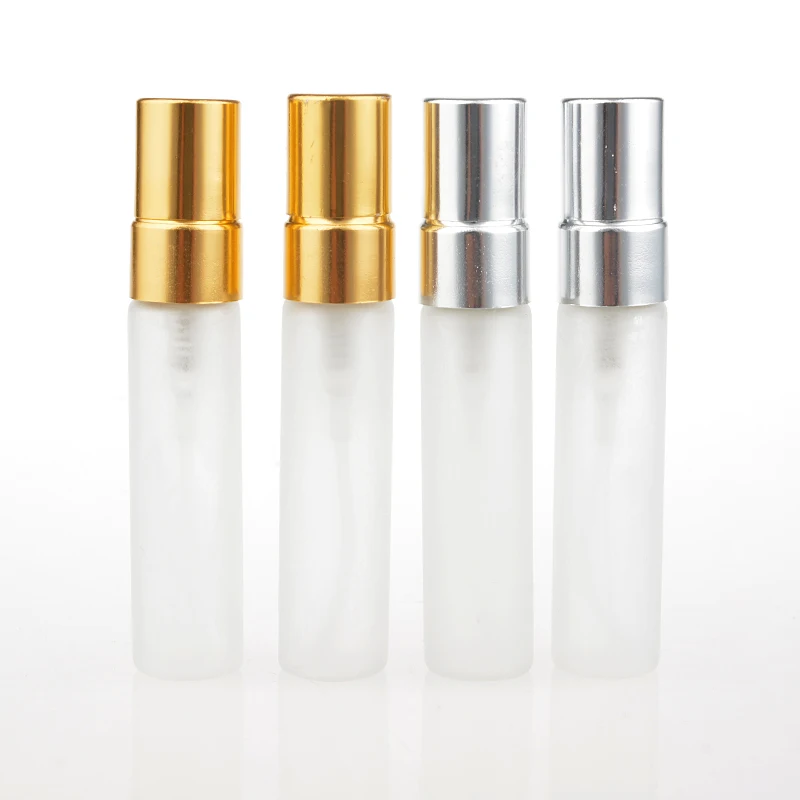 

10 Pieces/Lot 5ML Parfum Frosting Travel Spray Bottle For Perfume Portable With Atomizador Perfume Refillable Aluminium Pump