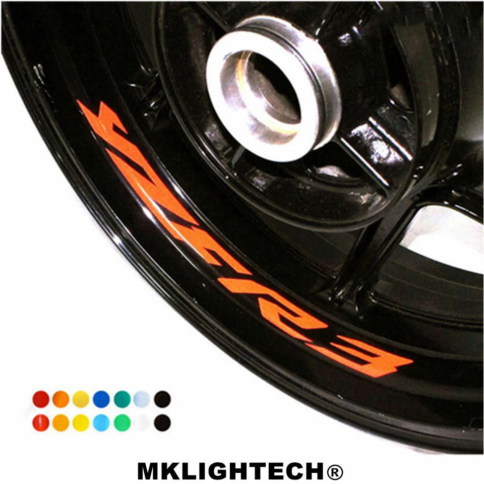 

k-sharp 8 X CUSTOM INNER RIM DECALS WHEEL Reflective STICKERS STRIPES FIT YAMAHA YZF R3