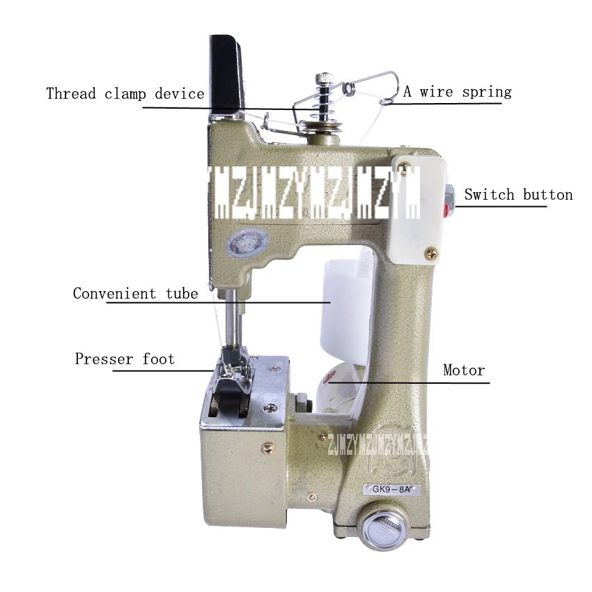 1 шт. GK9-8 Портативные Ручные Швейные машины, ручная упаковочная машина, электрическая портативная швейная машина. мешок риса seale